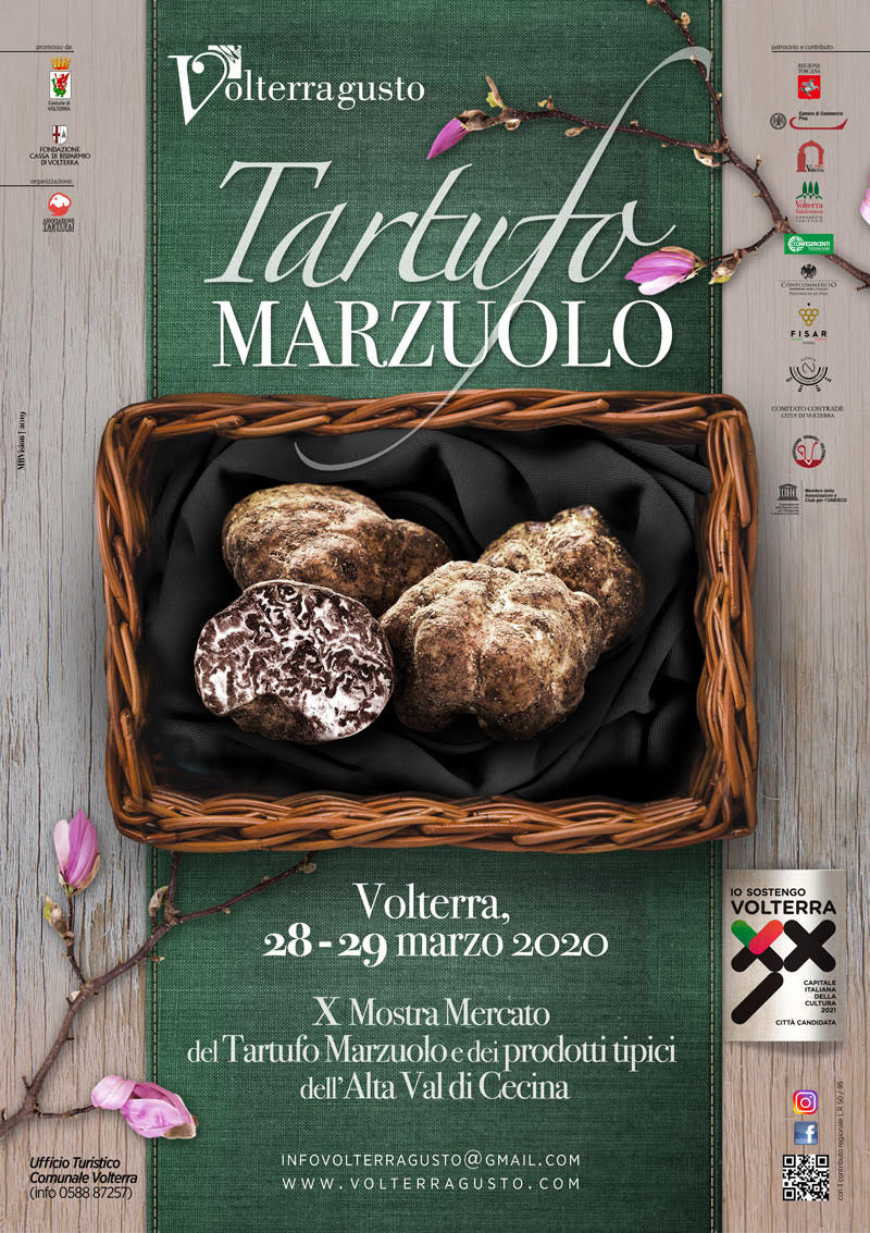 Tartufo Marzuolo Volterra, 28-29 Marzo 2020 X Mostra Mercato del Tartufo Marzuolo e dei prodotti tipici dell'Alta Val di Cecina